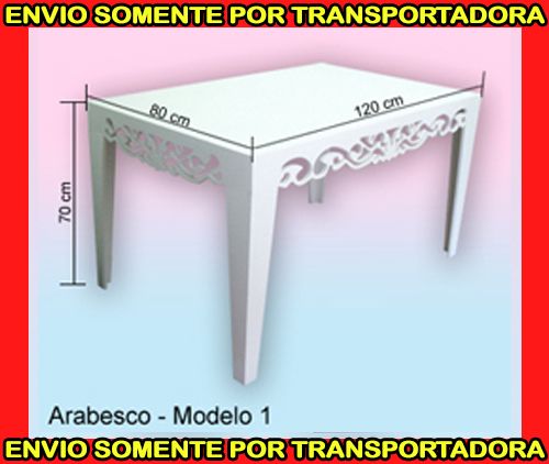 Mesa Arabesco - Branco - Modelo 01