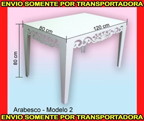 Mesa Arabesco - Branco - Modelo 02