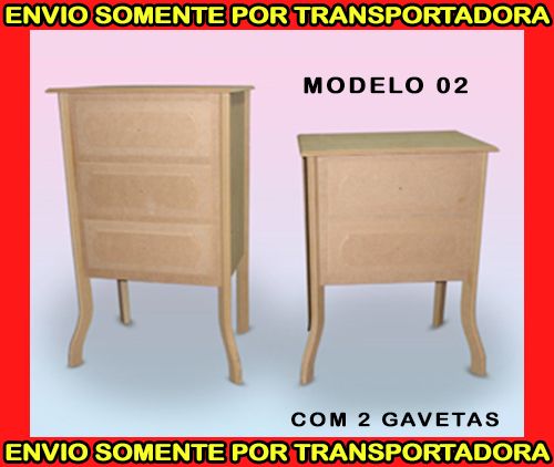 Cômoda Modelo 02 - 2 Gavetas - Crú